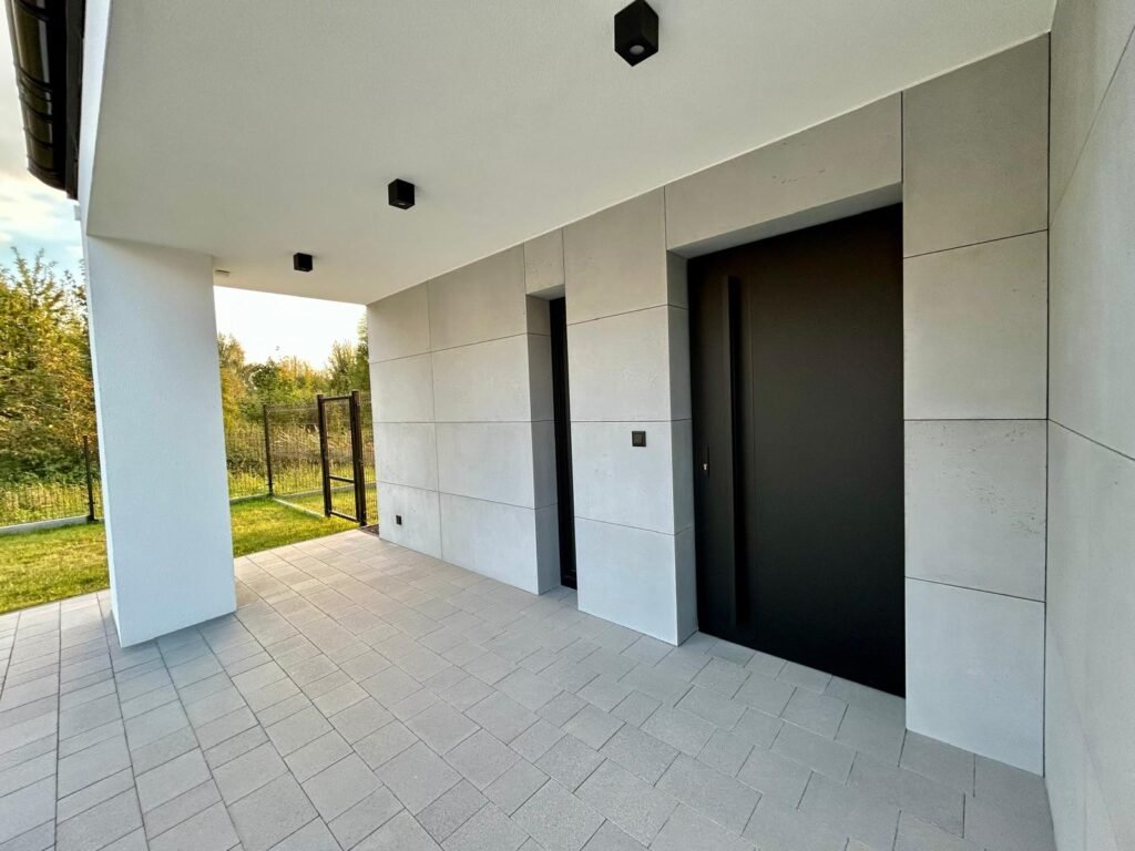 Domy bliźniacze na sprzedaż Mogilany - widok z ulicy